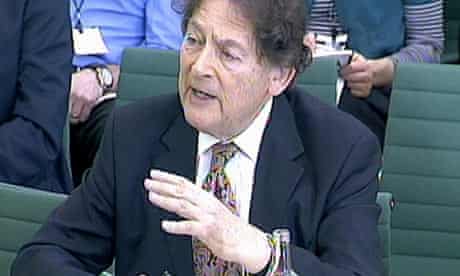Lord Lawson appears before the Science and Technology Committee in Portcullis House