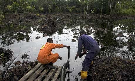 Oil spill in Oloibiri Town, Niger Delta