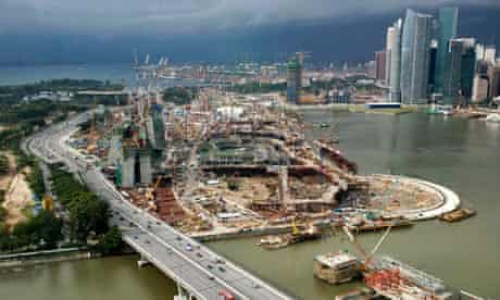 Singapore construction rely on sand from neighbours countries like Cambodia