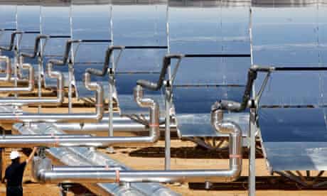 Solar energy in Spain :  solar thermal power plant in Alvarado