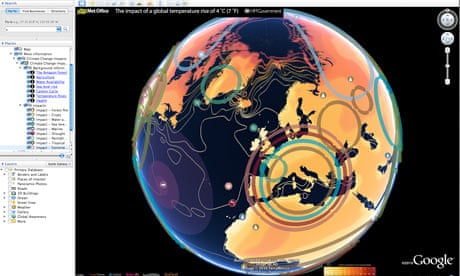 A new interactive Google Earth map showing the impacts of a 4°C world