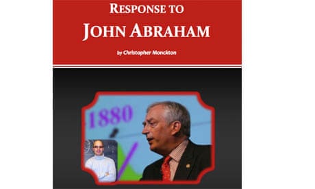Reponse to John Abraham by Christopher Monckton