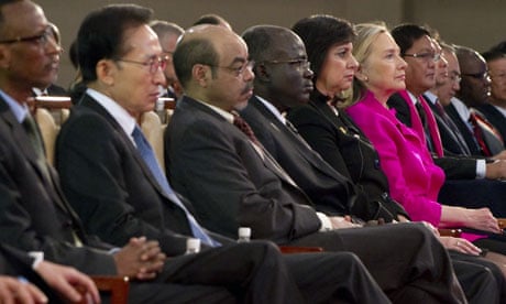 MDG : Hillary Rodham Clinton, Lee Myung-bak at  High Level Forum on Aid Effectiveness in Busan
