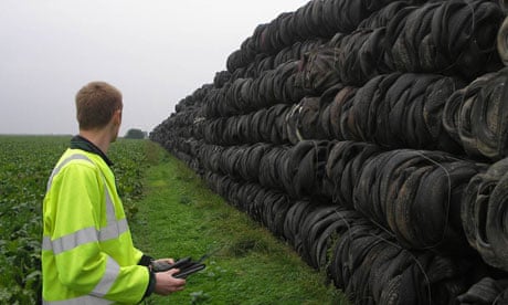 tyre dump in  UK