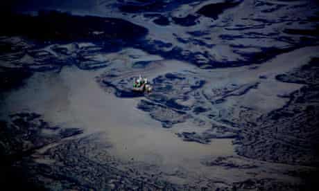 Damian Blog : Tar Sands : Syncrude open pit oil excavation mine, Alberta, Canada