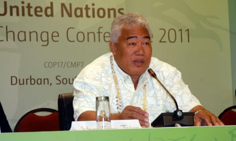 COP17 in Durban : The Ulu o Tokelau (Head of Government), Hon. Foua Toloa