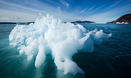 Arctic melting ice : Icebergs, Disko Bay, Greenland
