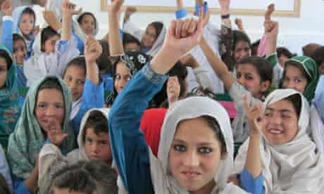 MDG : Students in a school funded by DFID in Swat valley in Pakistan