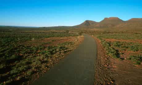 Road Through Karoo Vegetation in South Africa