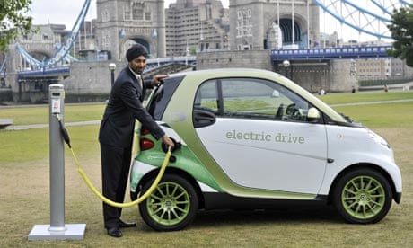 Electric car : Launch of the Smart Electric Drive Car trial, London