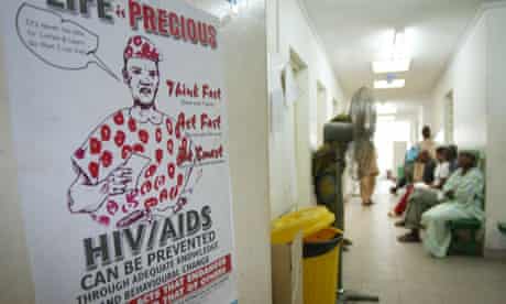 MDG : AIDS in Nigeria : HIV/AIDS awarness poster in Lagos
