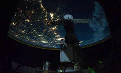 Earth hour from the International Space Station