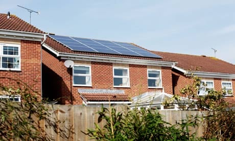 Solar energy House with solar panels, Hedge End, Southampton.