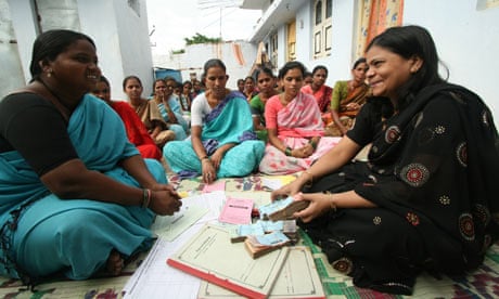 MDG : A Microfinance Group at a meeting in Hyderabad Slum in Andhra Pradesh, India