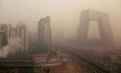 Air pollution in Beijing China : 