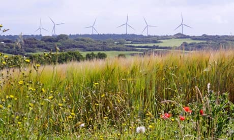 Wind energy : wind turbines in Cornwal