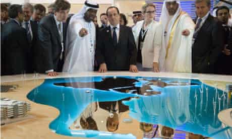 France's President Francois Hollande at the World Future Energy Summit (WFES) in Abu Dhabi