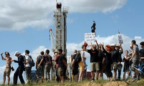 Protest against fracking  for shale gas and shale oil in France