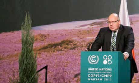German Environment Minister Peter Altmaier at UN Climate Change Conference COP19 in Warsaw