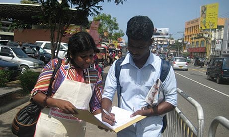 MDG : Domestic workers petition in Sri Lanka
