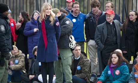 Daryl Hannah is handcuffed and arrested during the Keystone XL Pipeline Protest 