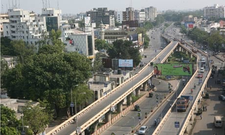 MDG : Urbanization : Aerial View of Surat City in Gujarat, India