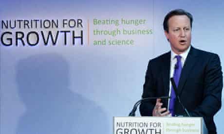 MDG : Nutrition For Growth Global Hunger Summit in London, David Cameron 