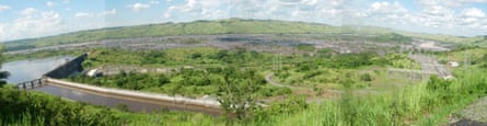 Big Dams : Inga Dam Site and Inga Rapids on Congo river in DRC