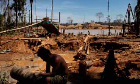 <ercury pollution in amazon : Illegal gold mining in Peru
