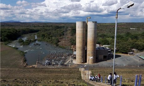 Masinga hydroelectric power plant at the Masinga dam in Kenya