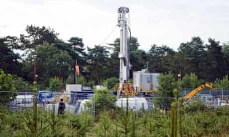 Cuadrilla Resources shale gas drilling site (fracking) in Balcombe