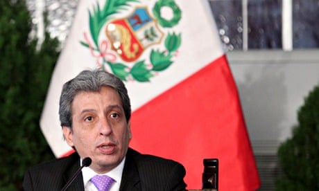 Peru environment minister Manuel Pulgar-Vidal during government press conference in Lima