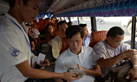 Japanese Schoolgirl Bus - Cambodians board Phnom Penh's first public buses in more than a decade |  Cambodia | The Guardian