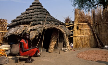 MDG : A traditional homestead in Gambella, the remote region of western Ethiopia