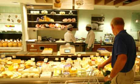 Cheese counter at a Waitrose supermarket, London. Photo: Frank Baron