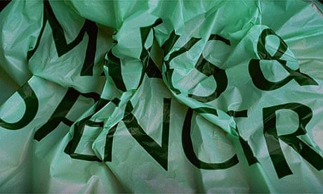 Marks & Spencer (M&S) plastic carrier bag