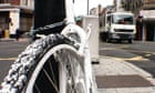 A 'ghost bike' at busy junction in London