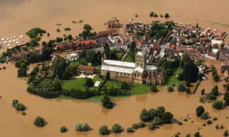 Land management - the flooded town of Tewkesbury