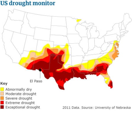 US drought areas