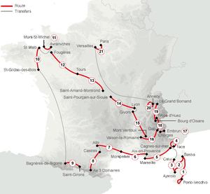 Tour de France 2013 - route map