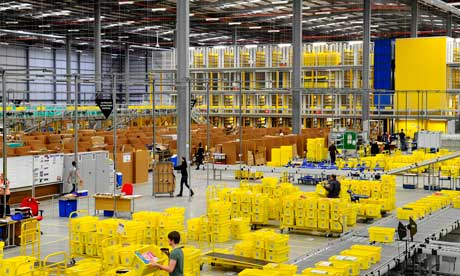 An Amazon warehouse in the UK