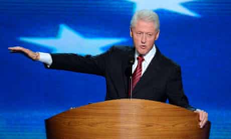Bill Clinton delivers his speech at the 2012 Democratic national convention