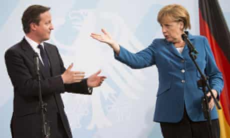 German Chancellor Angela Merkel and British Prime Minister David Cameron