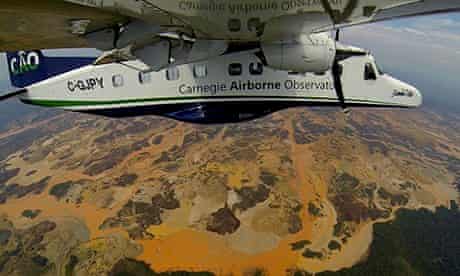 Gold mining: The Carnegie Airborne Observatory flies over the Madre De Dios region of Peru
