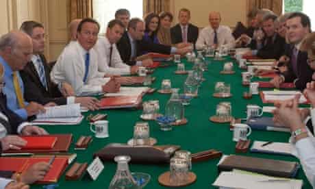 Prime Minister David Cameron chairs the first cabinet meeting after a ministerial reshuffle in 2012