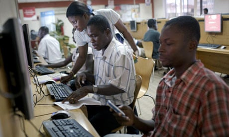 Ghana internet cafe
