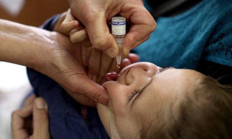 Israeli children receive polio vaccine