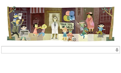 Google doodle : Thank you Dr Salk