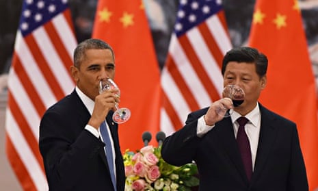 Barack Obama and Xi Jinping : Carbon cuts talks