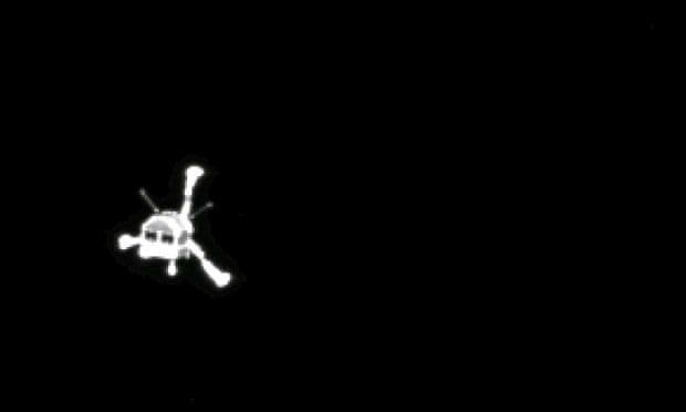 Philae lander lander seen from Rosetta
